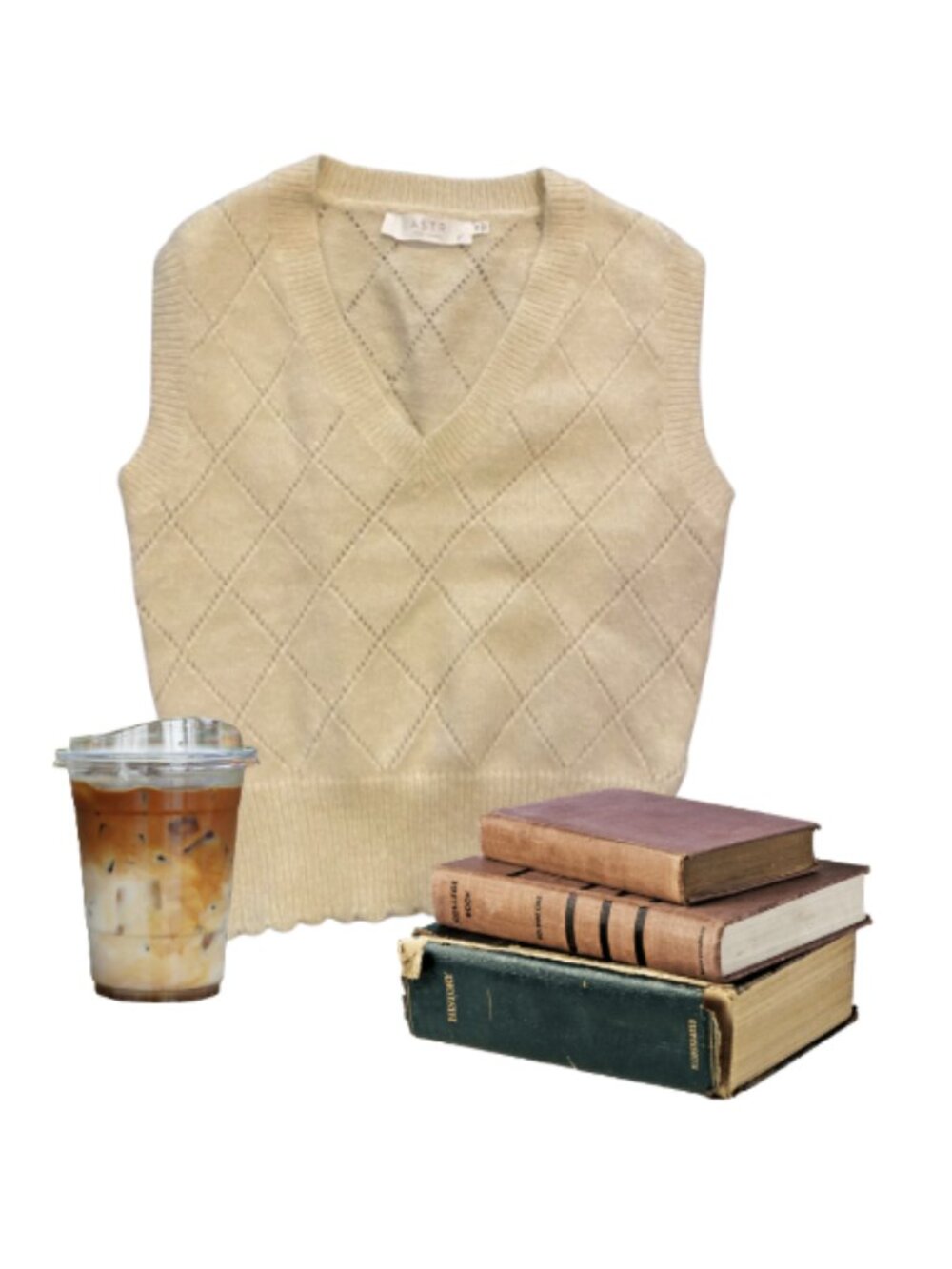 ASTR The Label cream sweater vest XS academia vibbbeeesss preppy girl